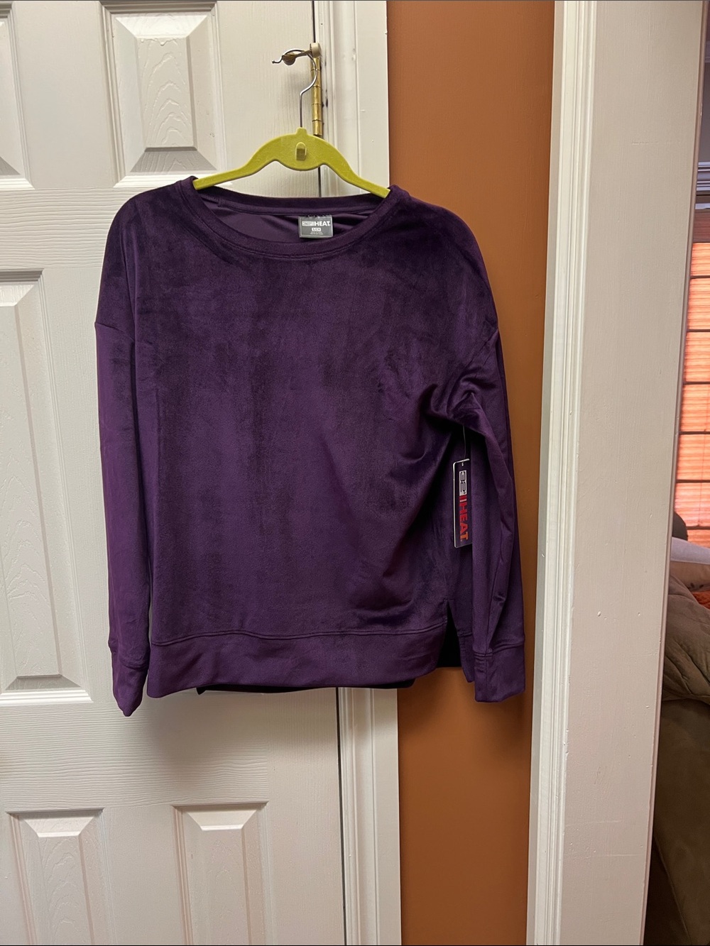 32 Degrees Plush Crewneck Sweater - Plum
